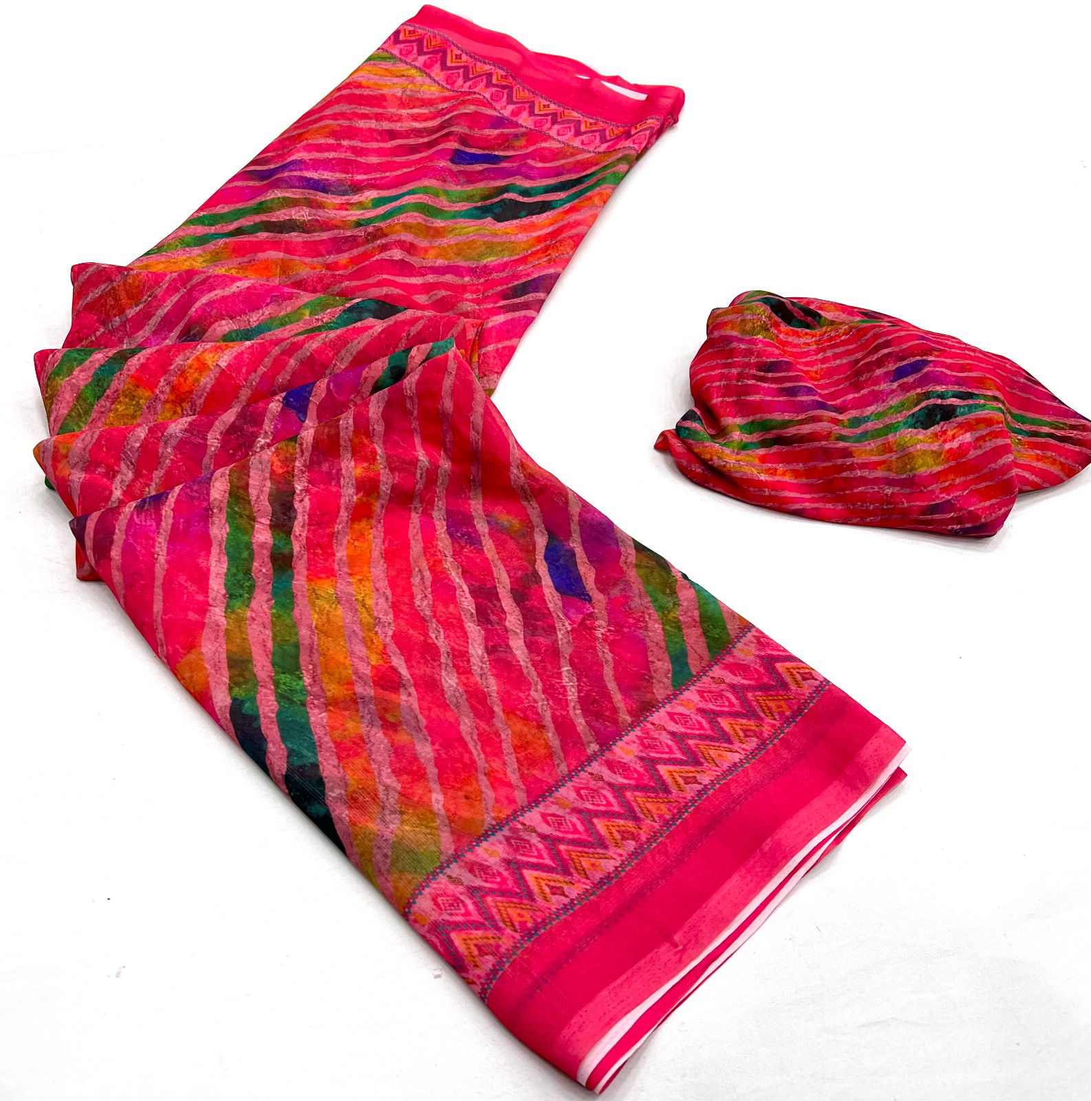 SRC Sanjawani Georgette Printed Non Catalog Sarees Wholesale Price In Surat
